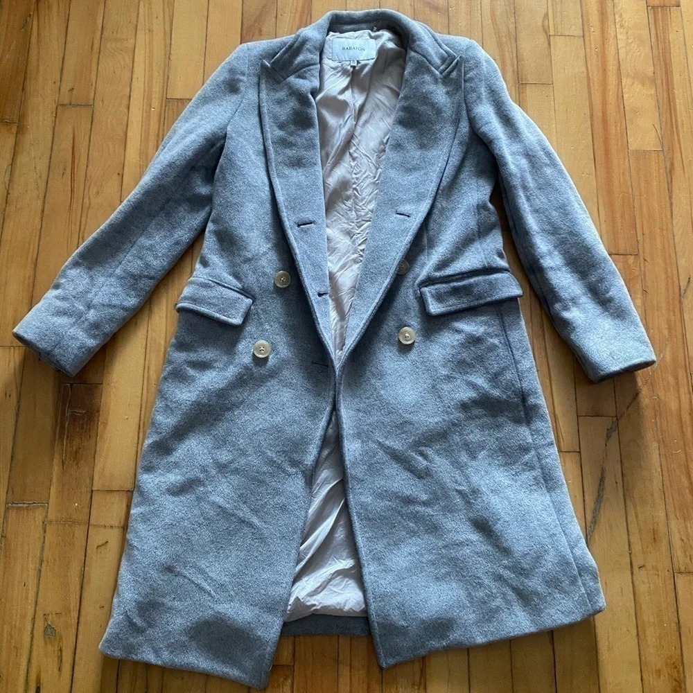 Babaton Aritzia cashmere virgin wool blend coat